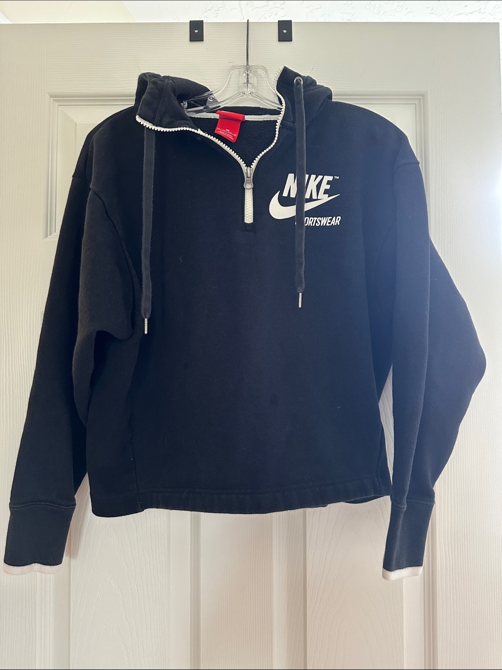 Nike Black Quarter-Zip Sportswear Pullover Hoodie Women’s
